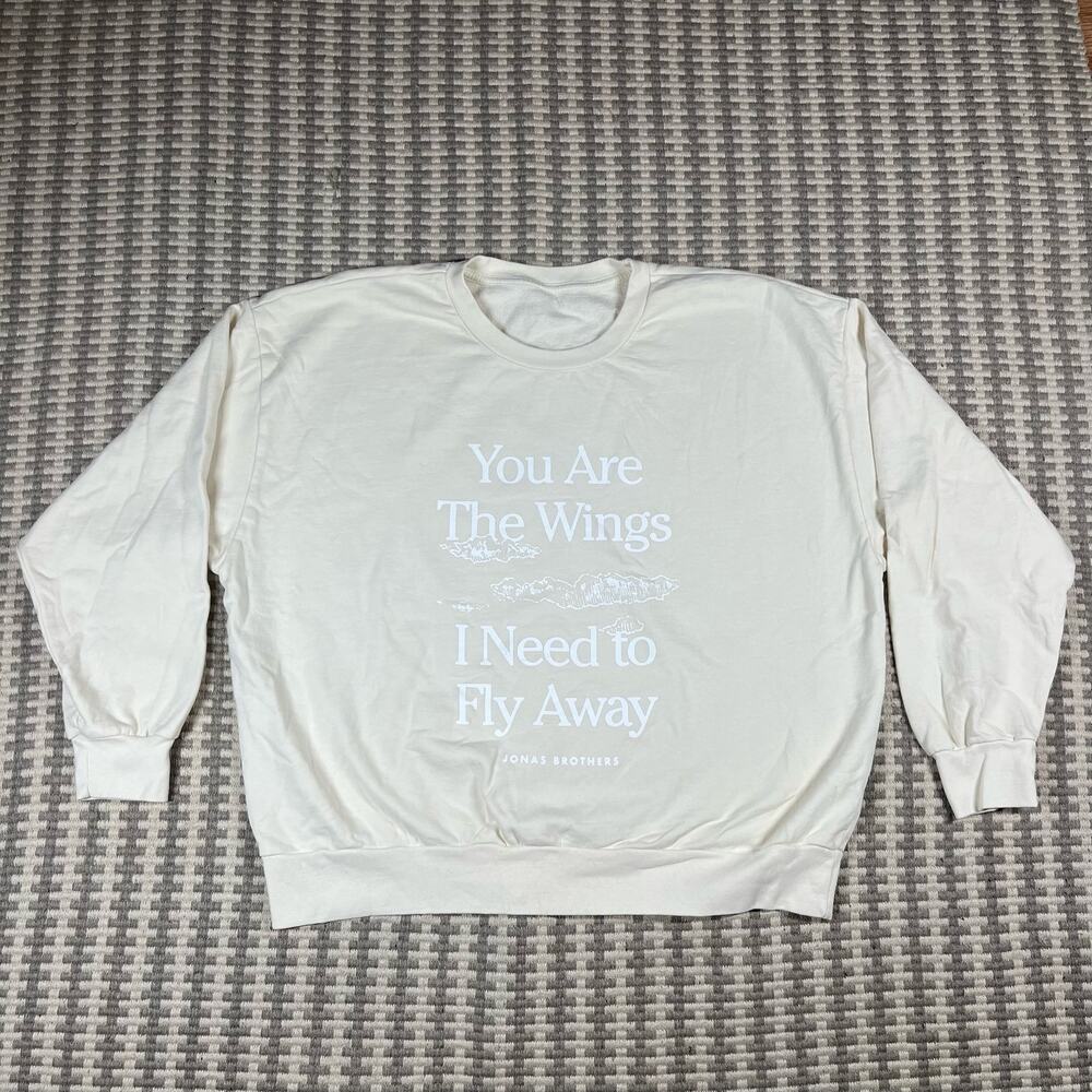 Jonas Brothers “Your are the Wings I need to‎ Fly Away” Pullover Crewneck Sz XL